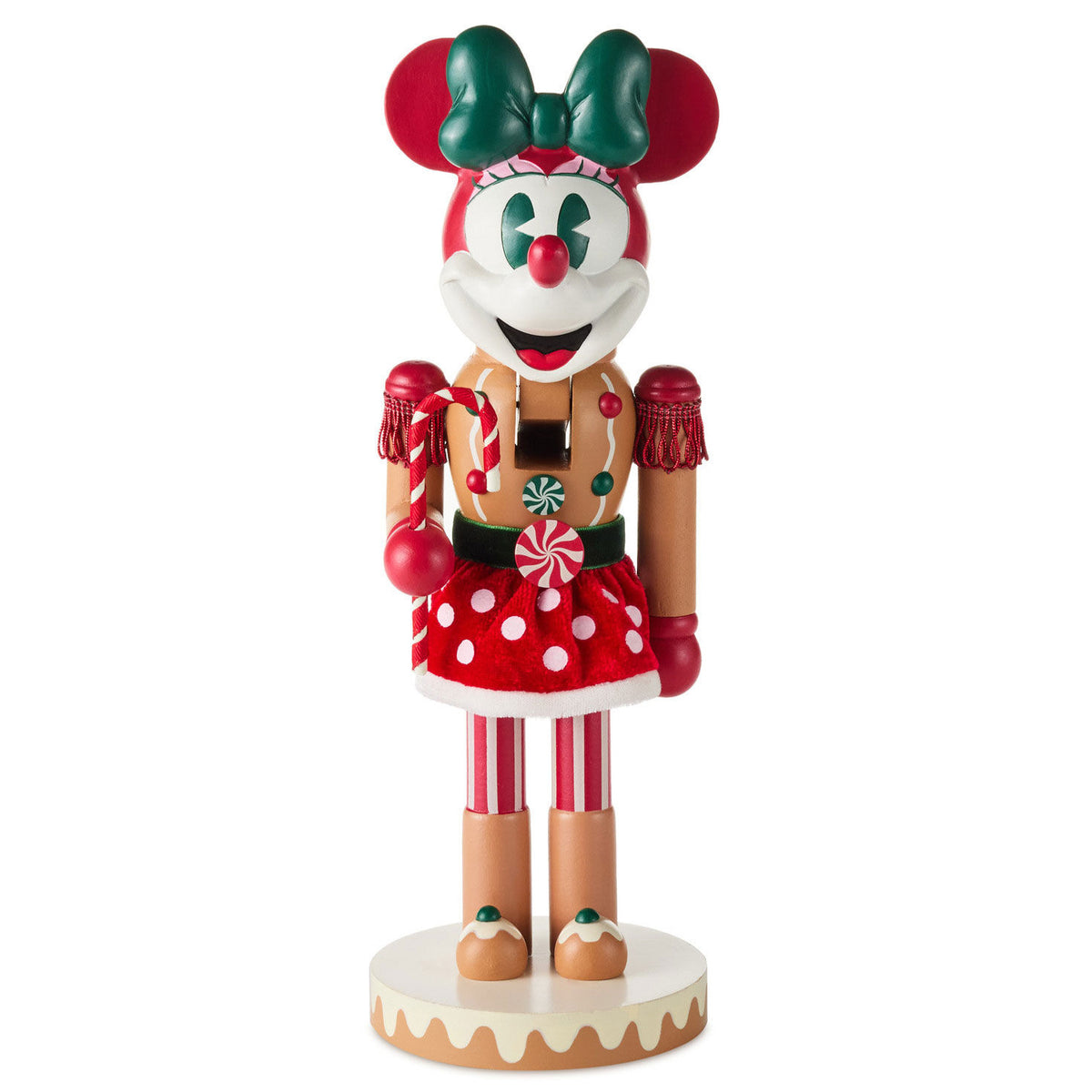 Disney Minnie Mouse Gingerbread Nutcracker Figurine, 12.2"