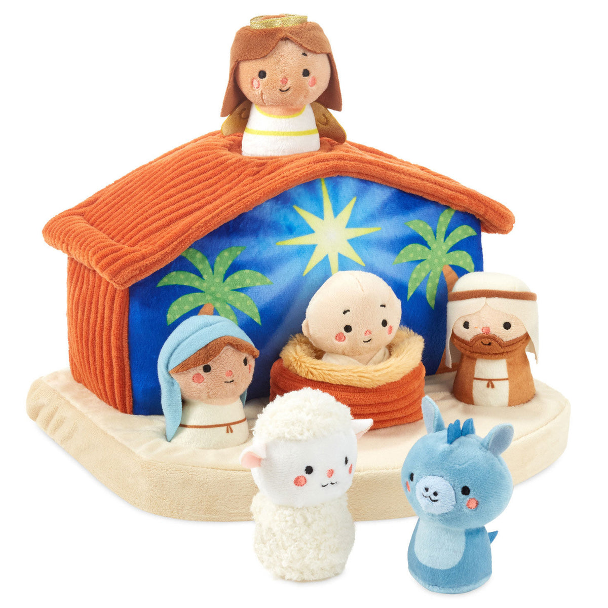 Nativity Scene Plush Toys, 7-Piece Set