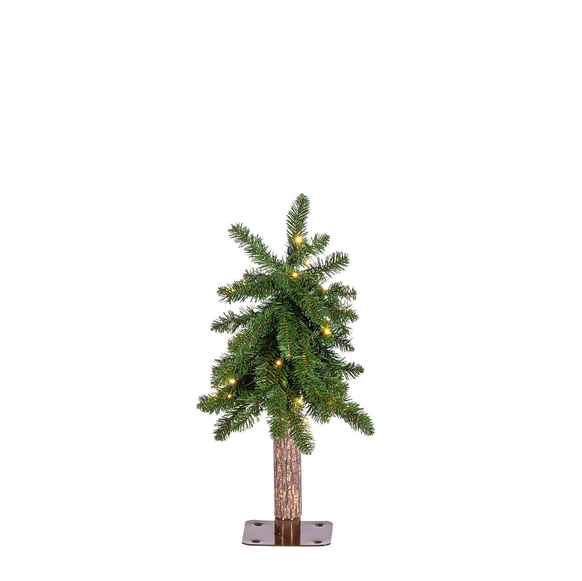 2 ft Pre-Lit Alpine Christmas Tree with 35 Color-Changing LED Lights and 51 Tips