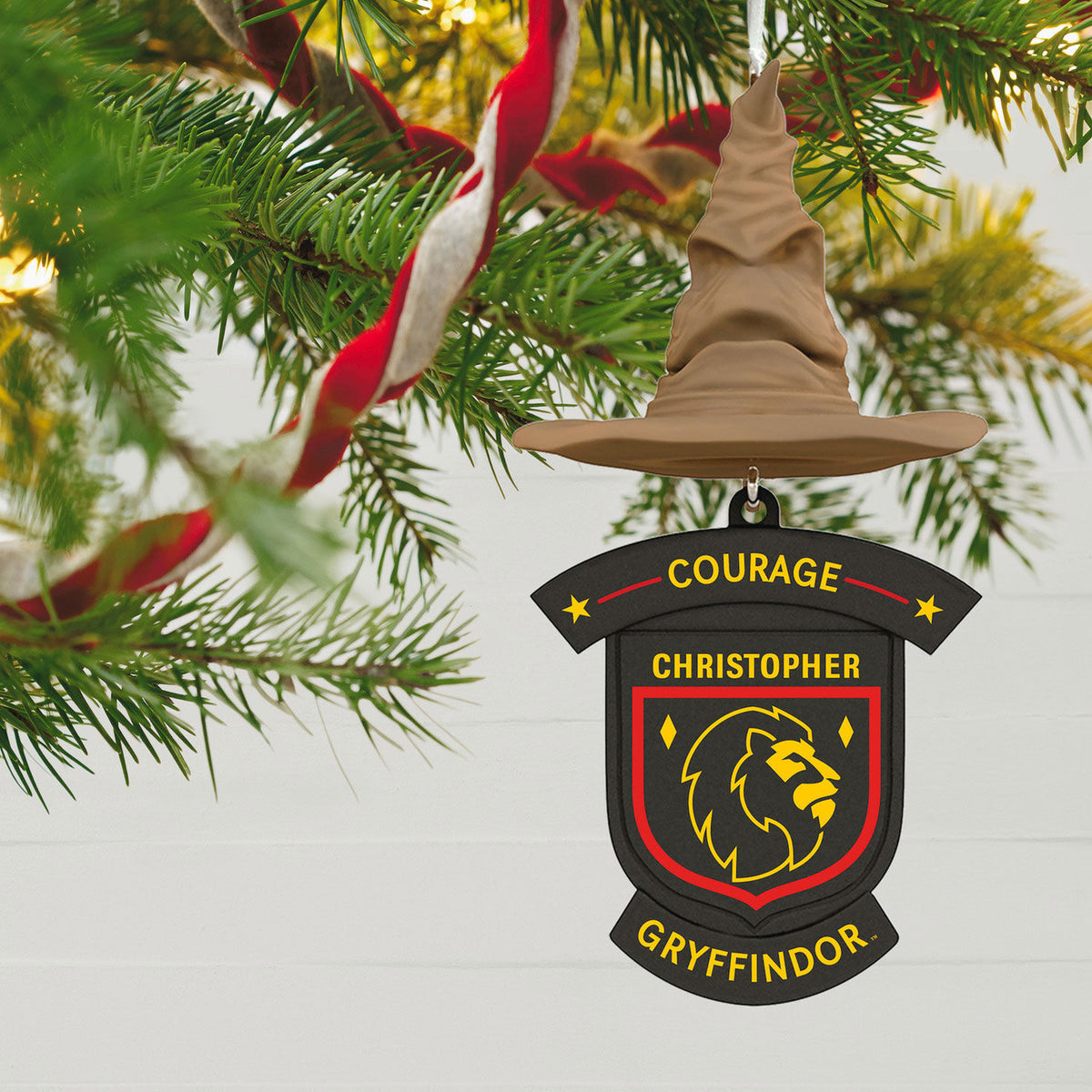 Harry Potter™ Sorting Hat House Trait Personalized Text Ornament, Gryffindor™