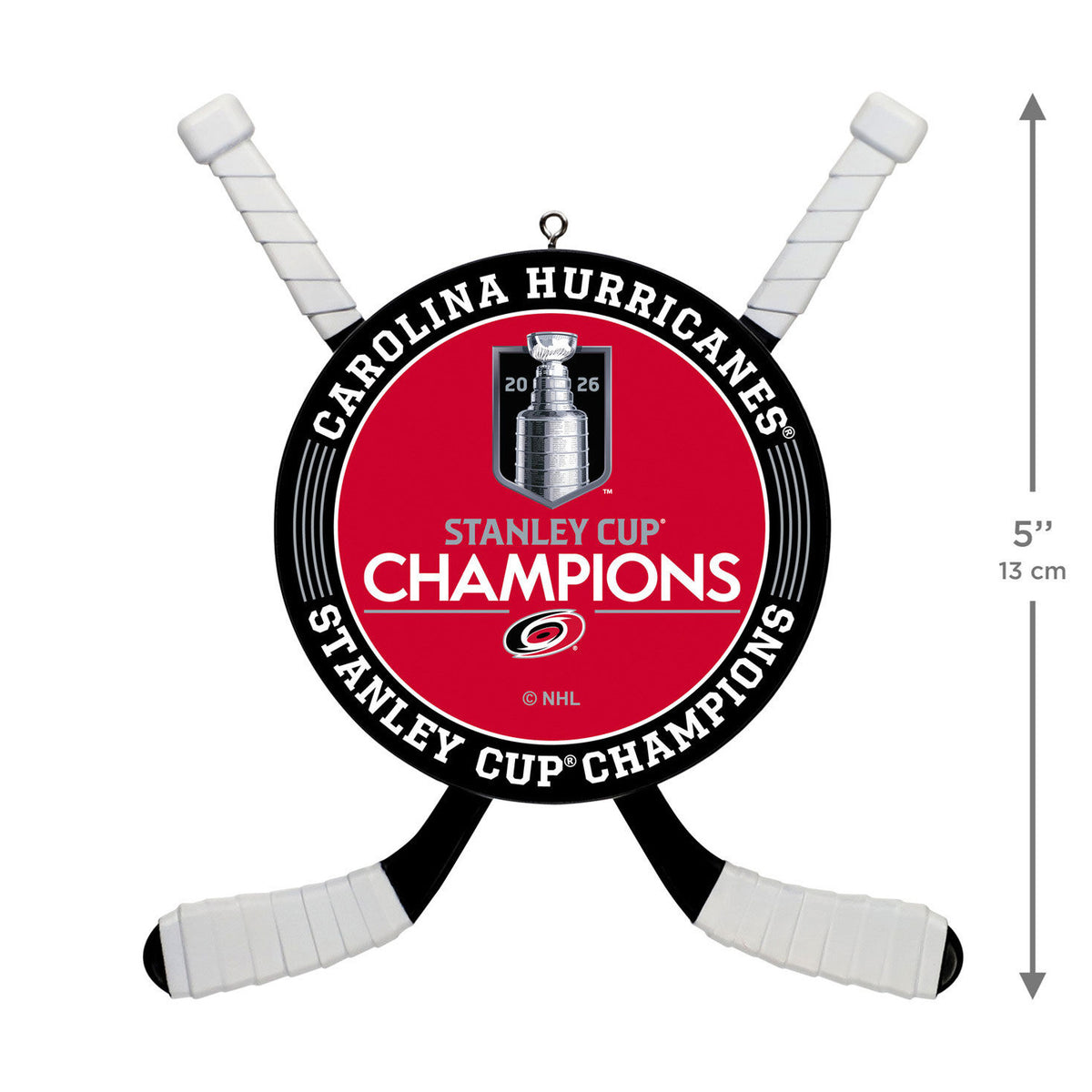 NHL Carolina Hurricanes® 2026 Stanley Cup® Champions Hockey Ornament