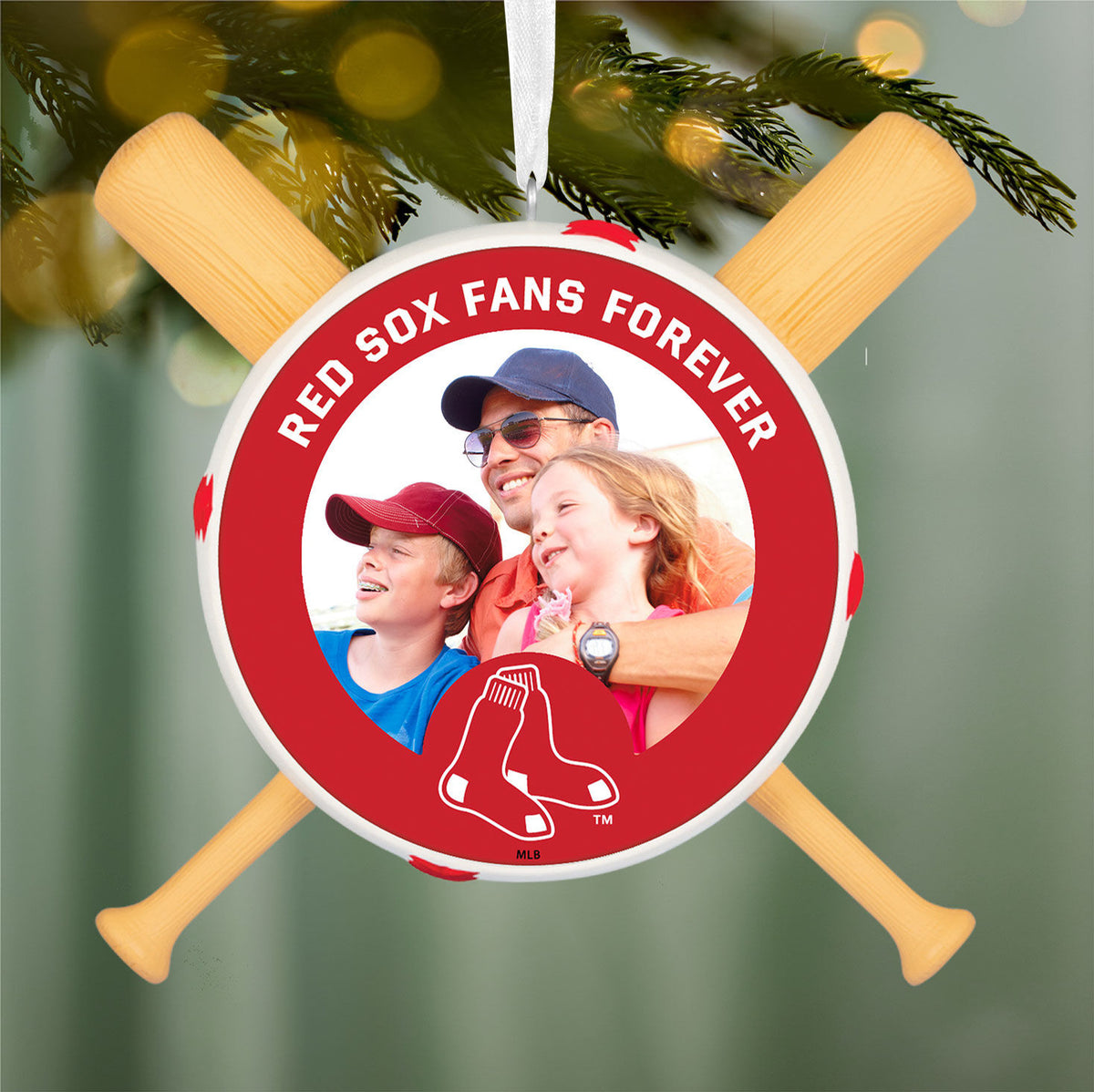 MLB Boston Red Sox™ Baseball Personalized Ornament, Custom Photo and Text