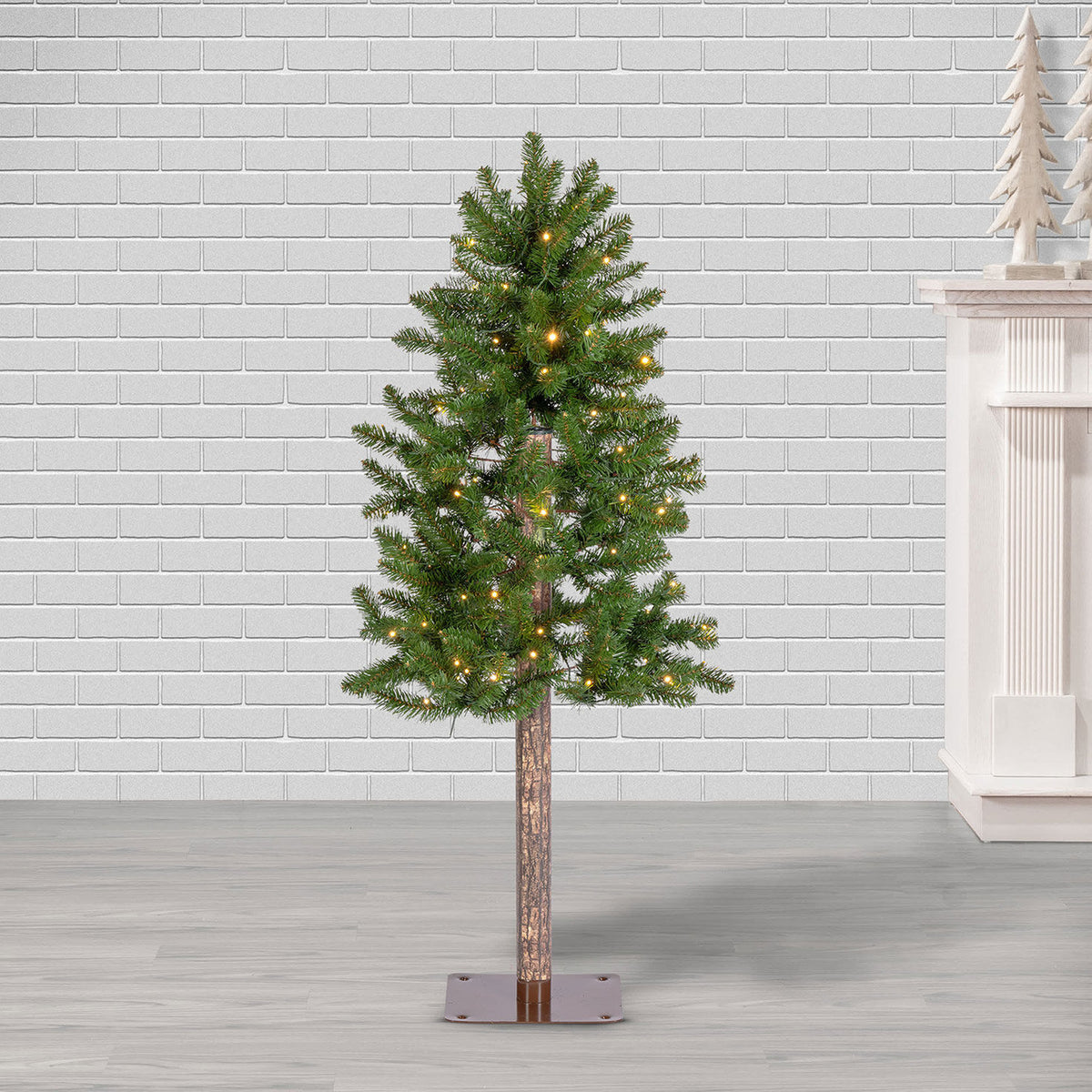 4 ft Pre-Lit Alpine Christmas Tree with 100 Color-Changing LED Lights and 189 Tips