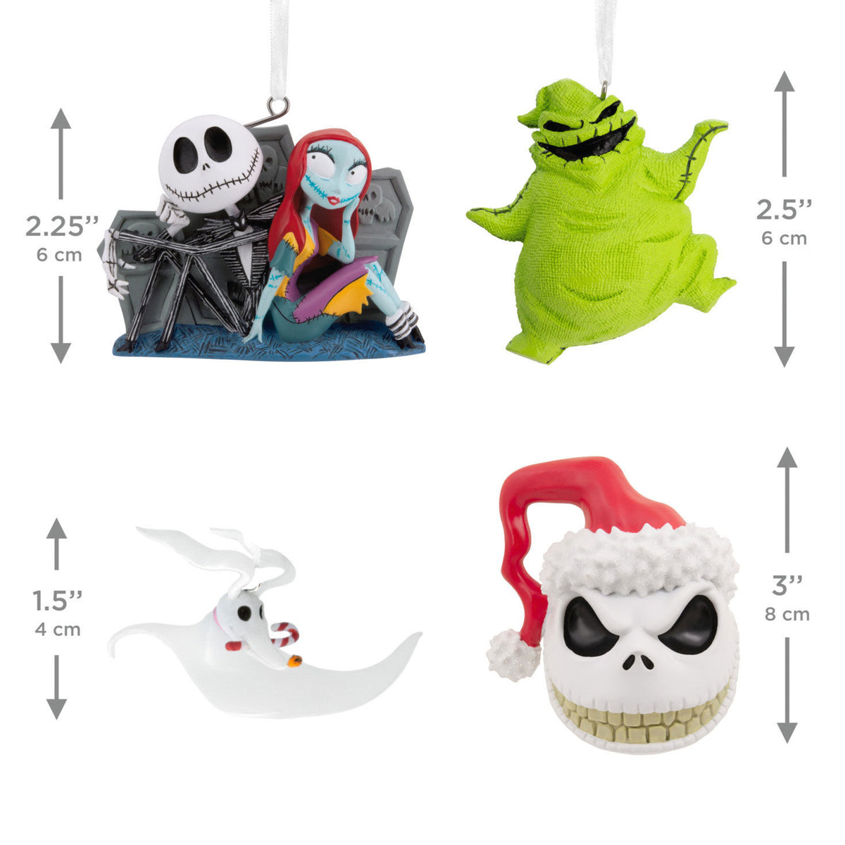 Disney Tim Burton's The Nightmare Before Christmas Hallmark Ornaments, Set of 4