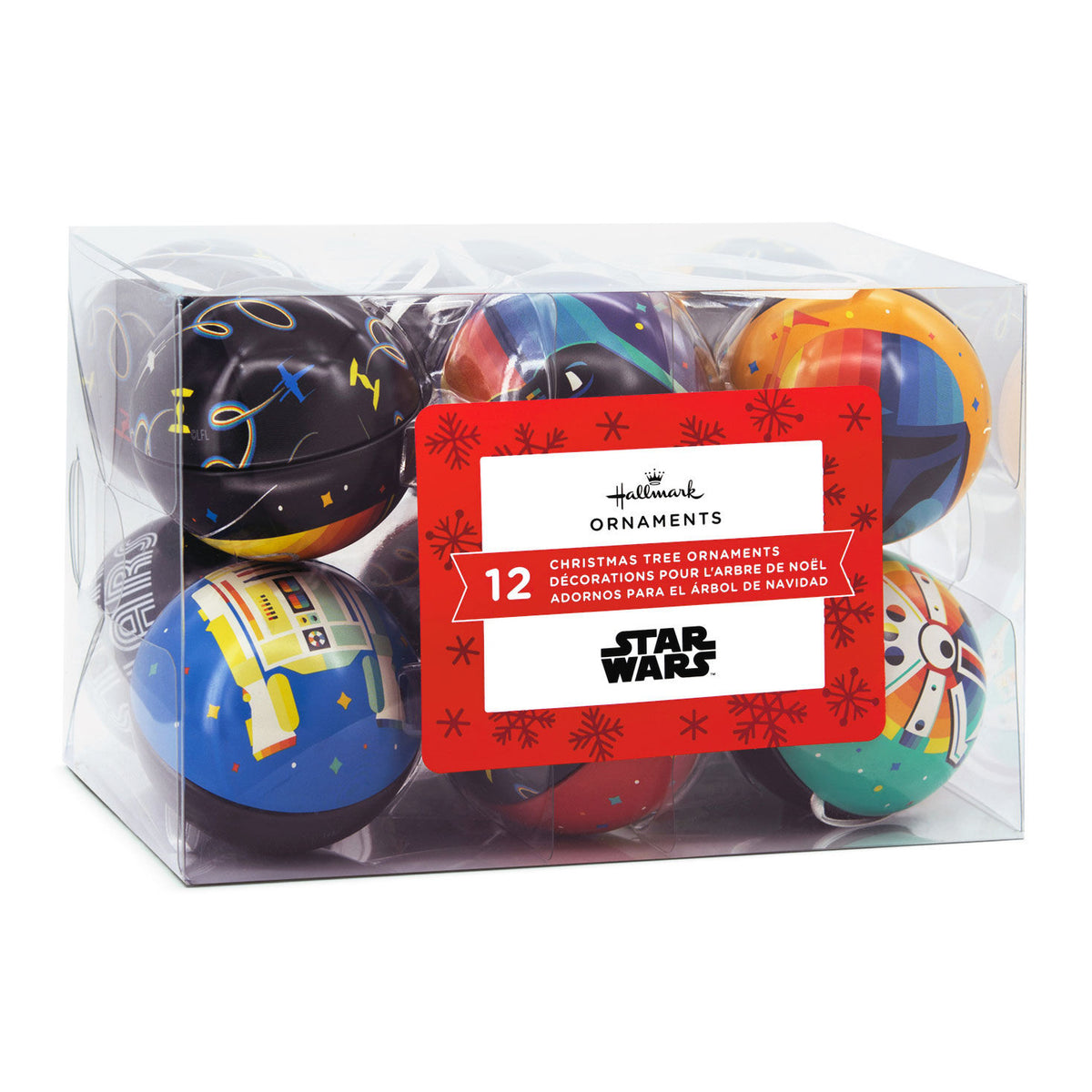 Star Wars™ Tin Ball Hallmark Ornaments, Set of 12