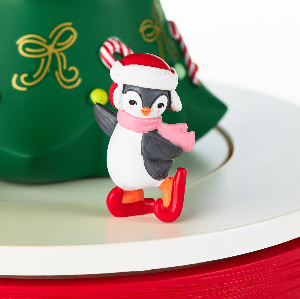 Skating Around the Tree Musical Tabletop Decoration With Motion, 9"