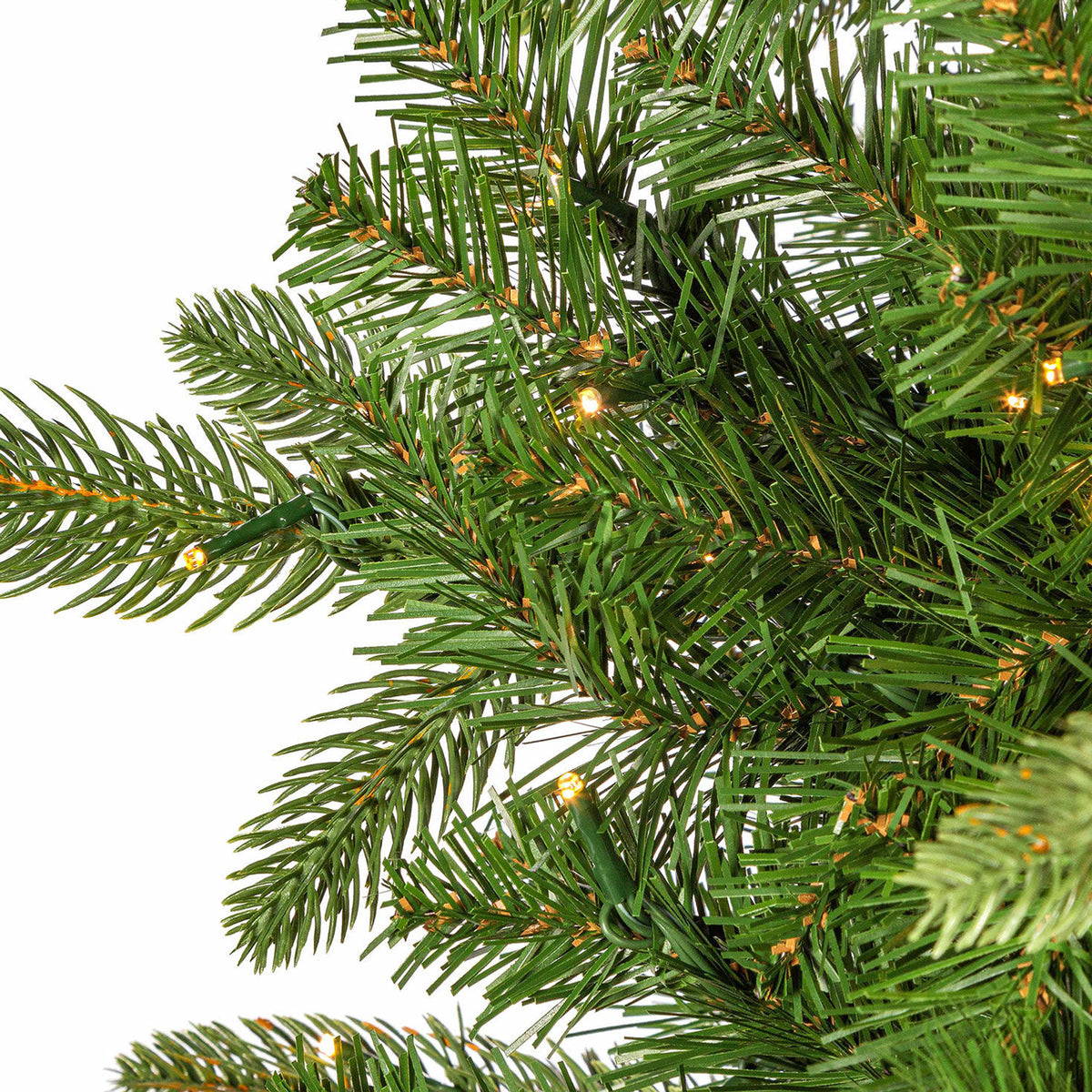 9 ft Pre-Lit Natural Cut Narrow Saginaw Spruce Christmas Tree with 750 Color-Changing LED Lights
