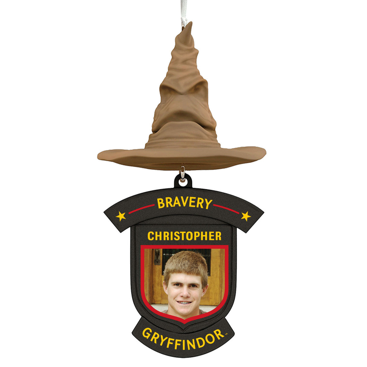 Harry Potter™ Sorting Hat House Trait Personalized Ornament, Custom Photo and Text