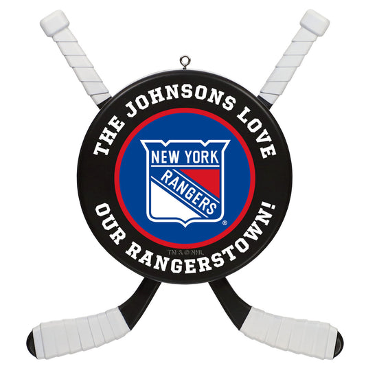 NHL New York Rangers® Hockey Personalized Ornament, Custom Text