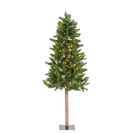 6 ft Pre-Lit Alpine Christmas Tree with 250 Color-Changing LED Lights and 439 Tips