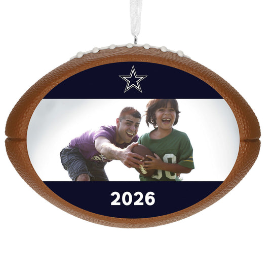 NFL Dallas Cowboys Football Personalized Ornament, Custom Photo and Text