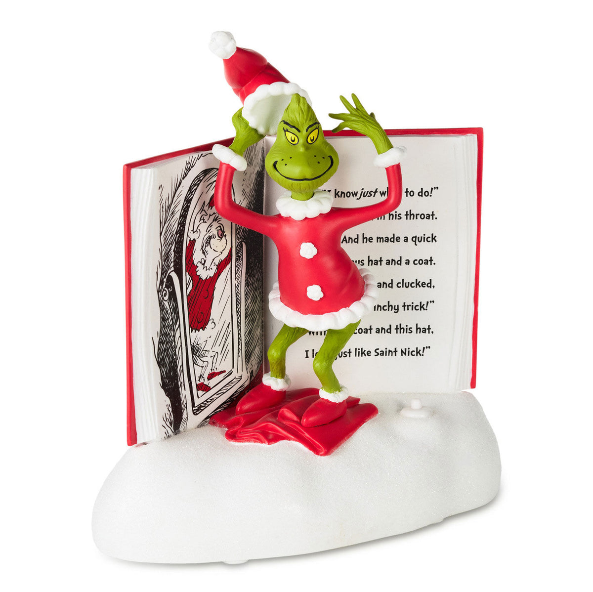 Dr. Seuss's How the Grinch Stole Christmas!™ Grinchy Trick Storybook Figurine With Sound, 7.5"