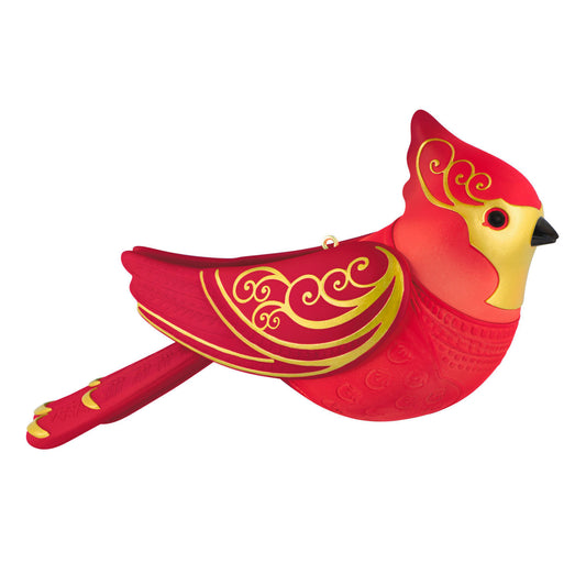 Christmas Cardinal Ornament With Light