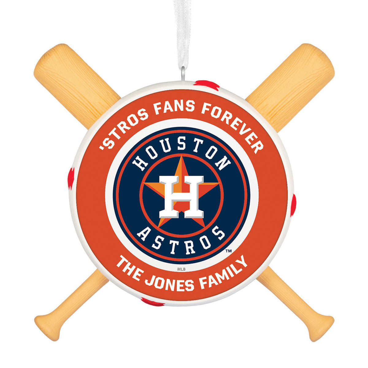 MLB Houston Astros™ Baseball Personalized Ornament, Custom Text