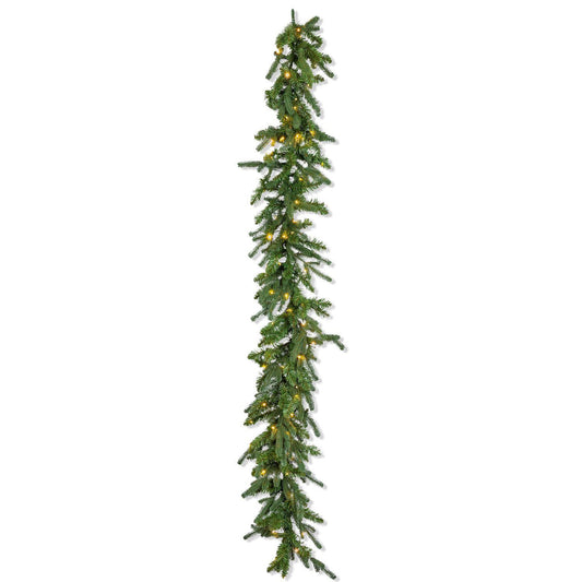 Natural Cut "Hallmark" Fir Garland 9' x 12" 200 LED Lights