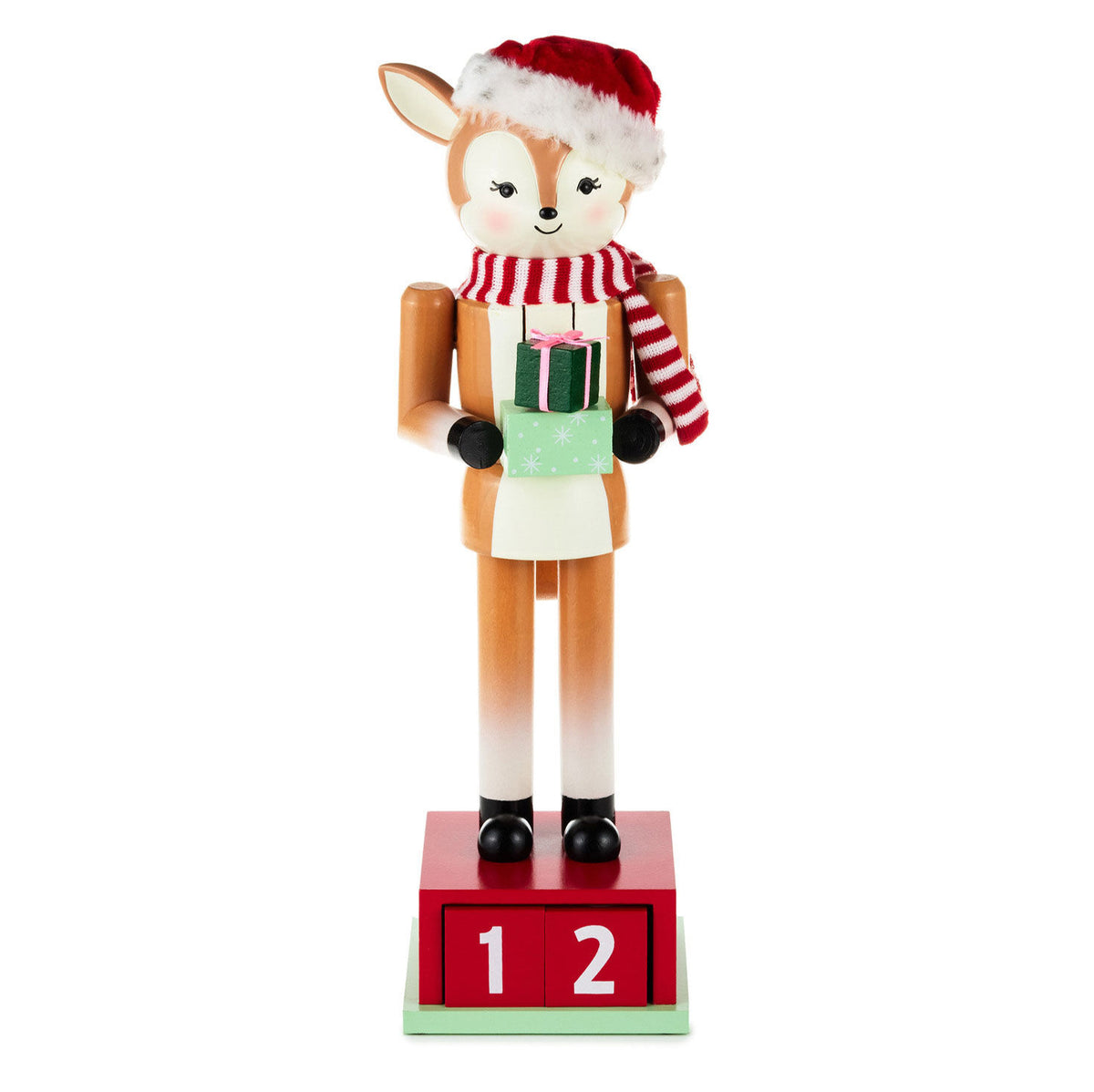 Reindeer Countdown Nutcracker Figurine, 15.5"