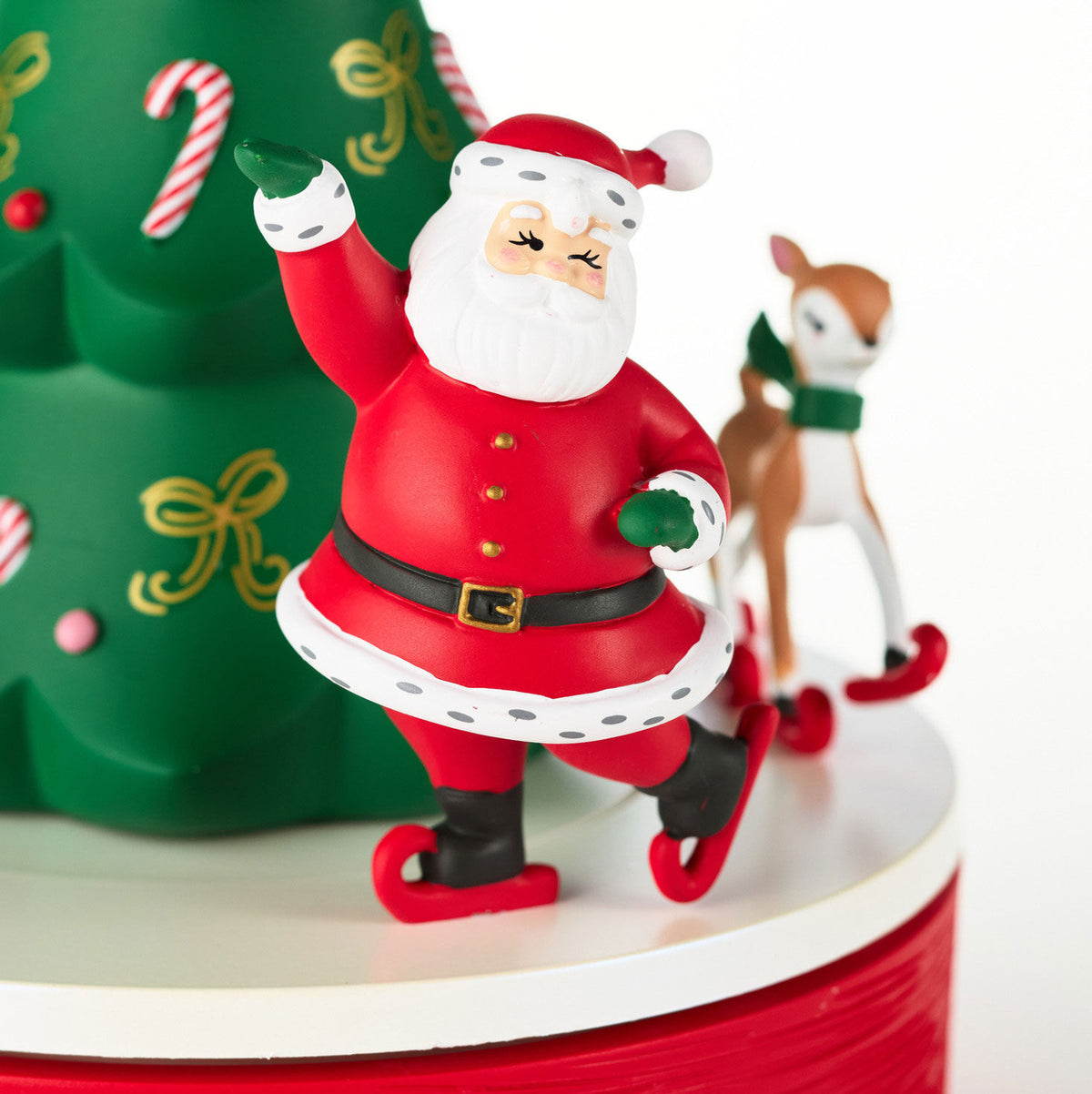 Skating Around the Tree Musical Tabletop Decoration With Motion, 9"