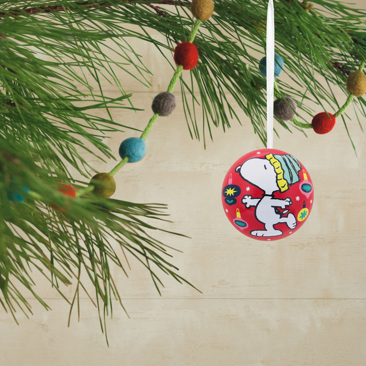 Peanuts® Tin Ball Hallmark Ornaments, Set of 12