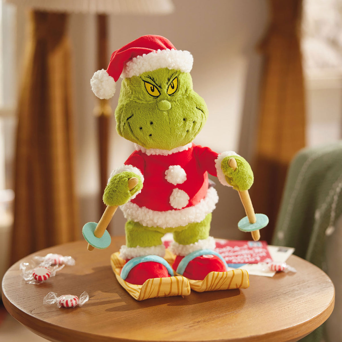 Dr. Seuss's How the Grinch Stole Christmas!™ Skiing Grinch Musical Plush With Motion, 12"