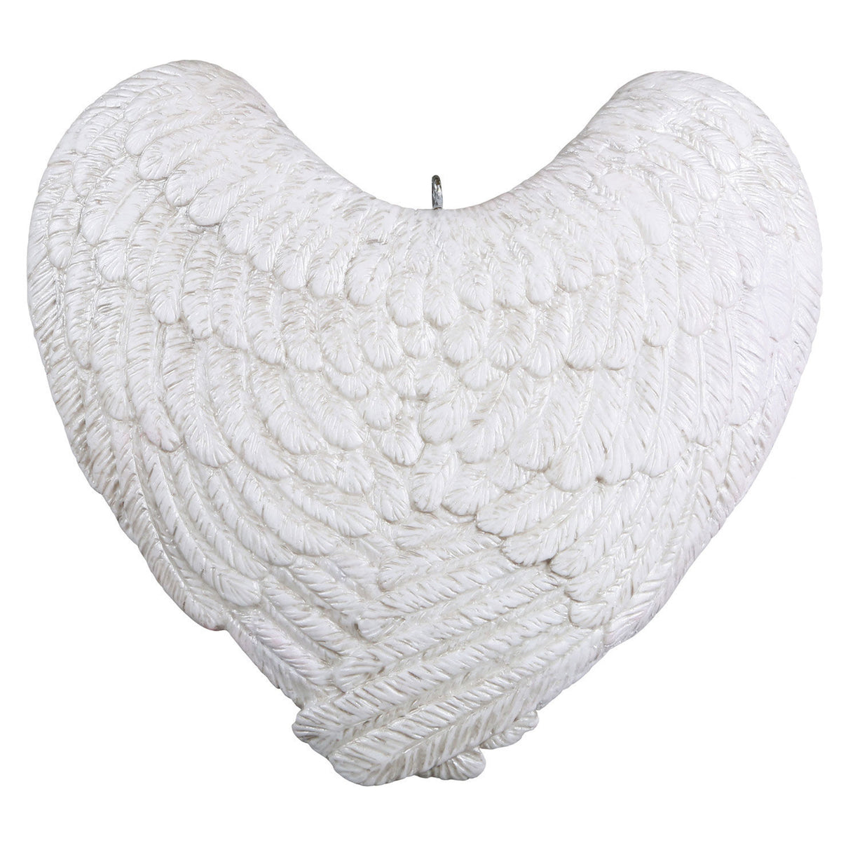 Forever Loved Memorial Heart and Angel Wings Personalized Ornament, Custom Text