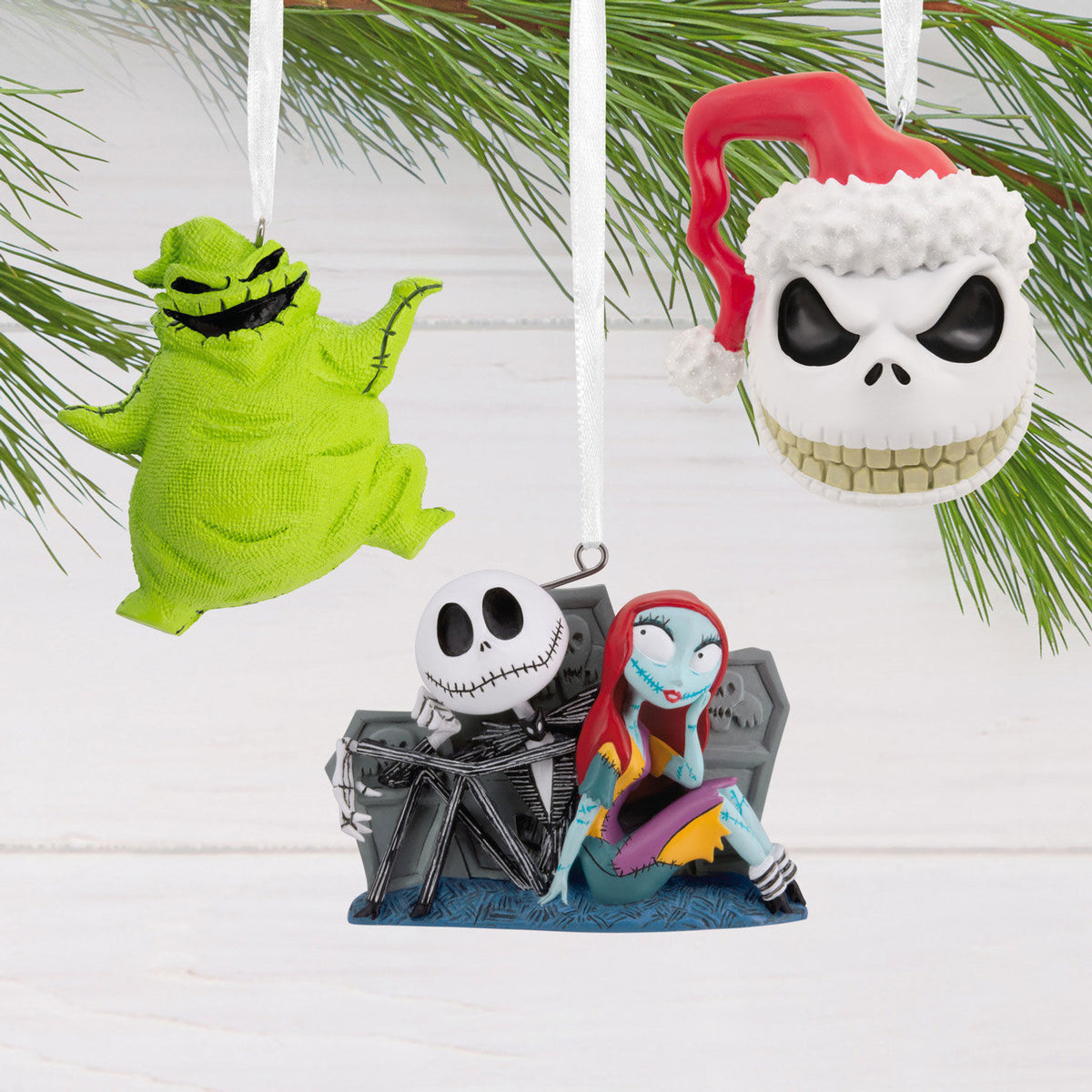 Disney Tim Burton's The Nightmare Before Christmas Hallmark Ornaments, Set of 4