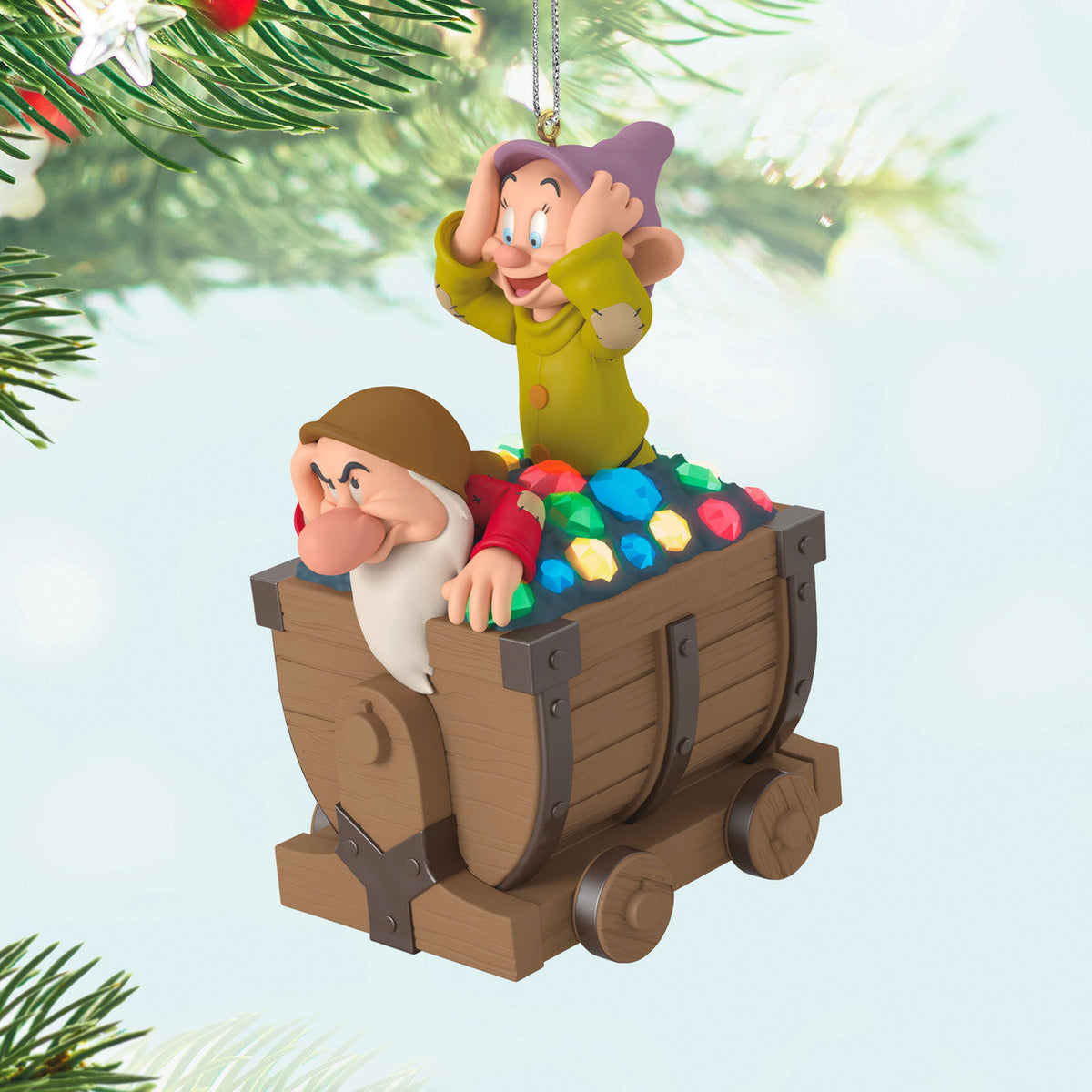 Disney Snow White and the Seven Dwarfs Off We Go! Musical Ornament With Light