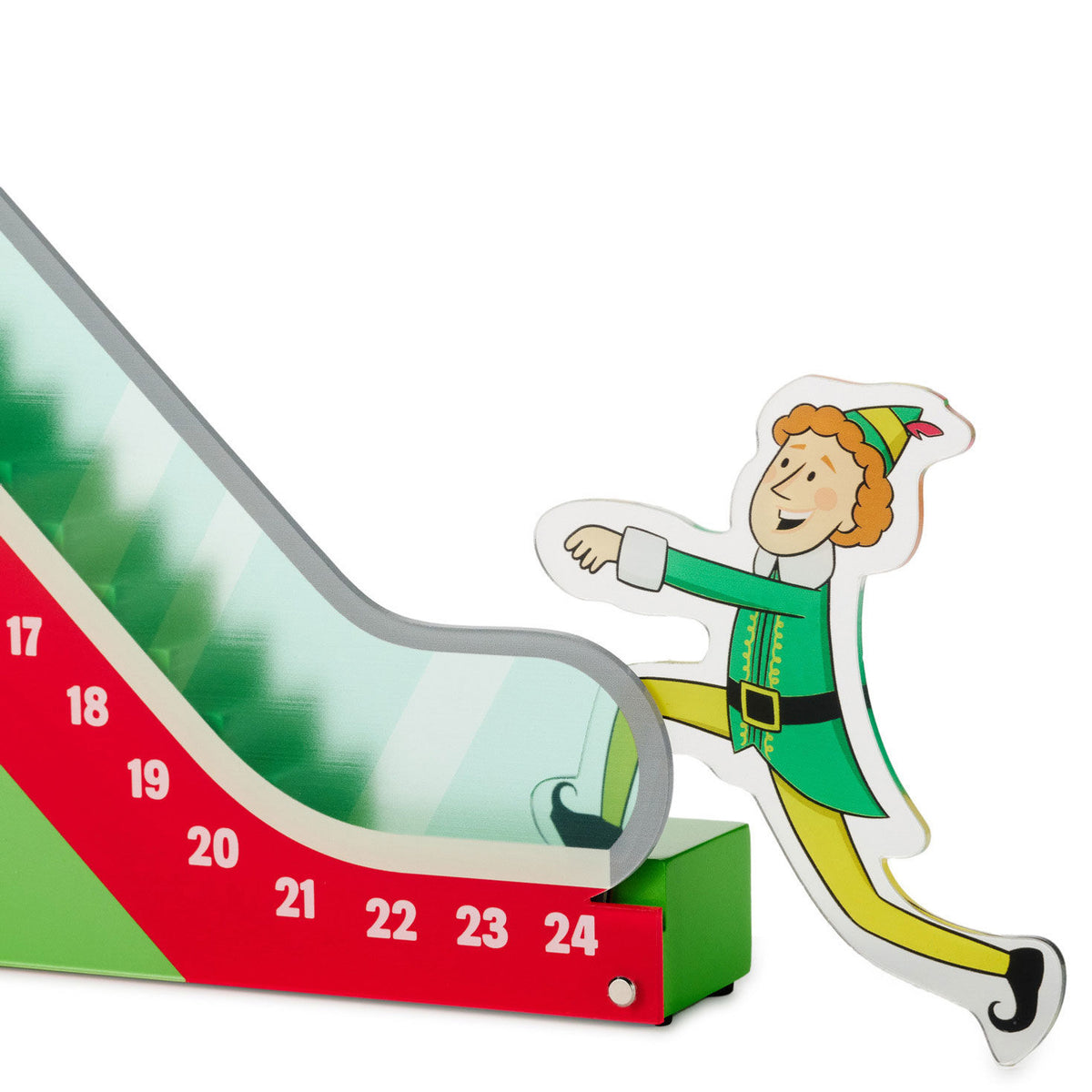 Elf Escalator Wood Countdown Calendar With Sound