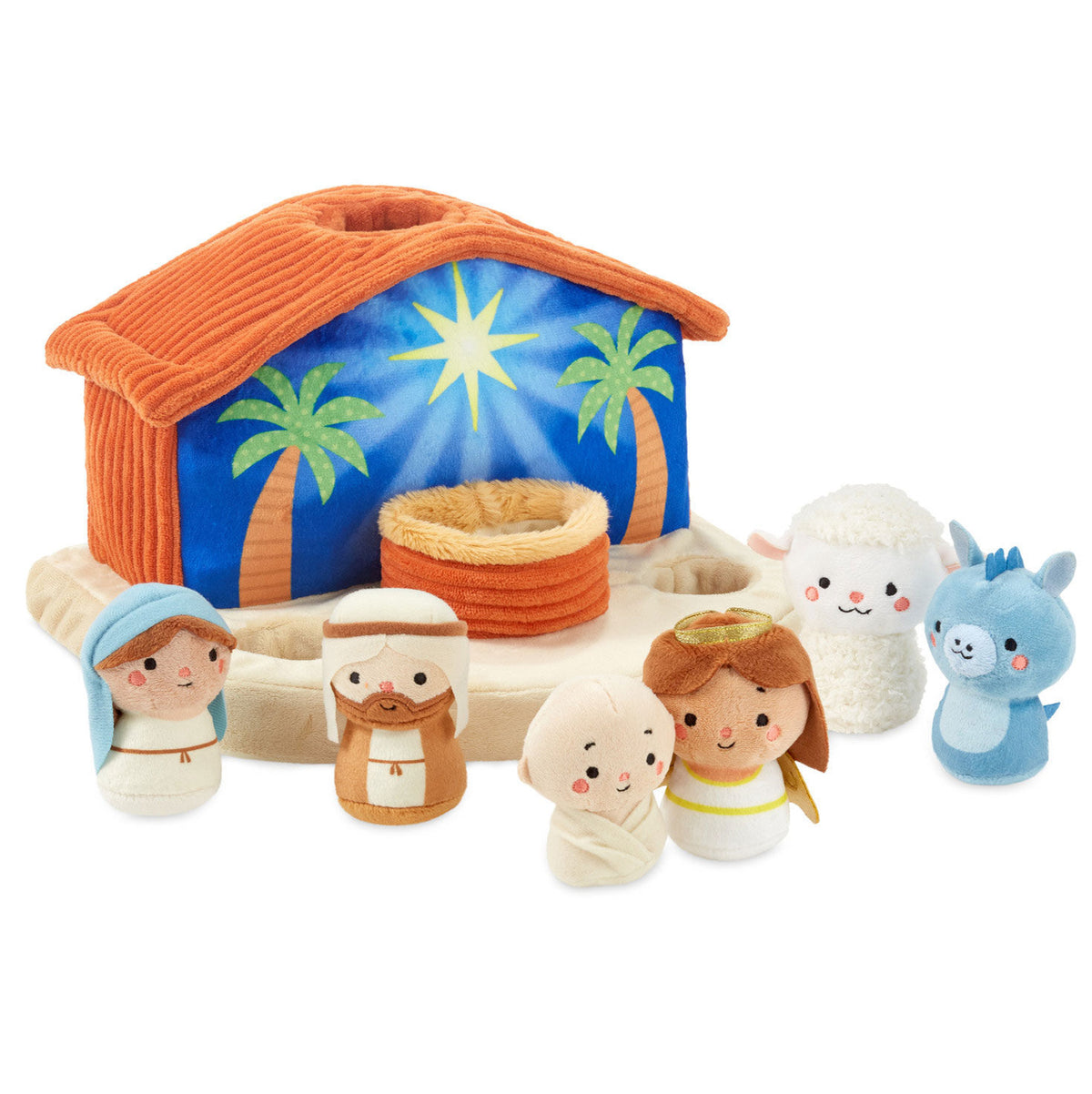 Nativity Scene Plush Toys, 7-Piece Set