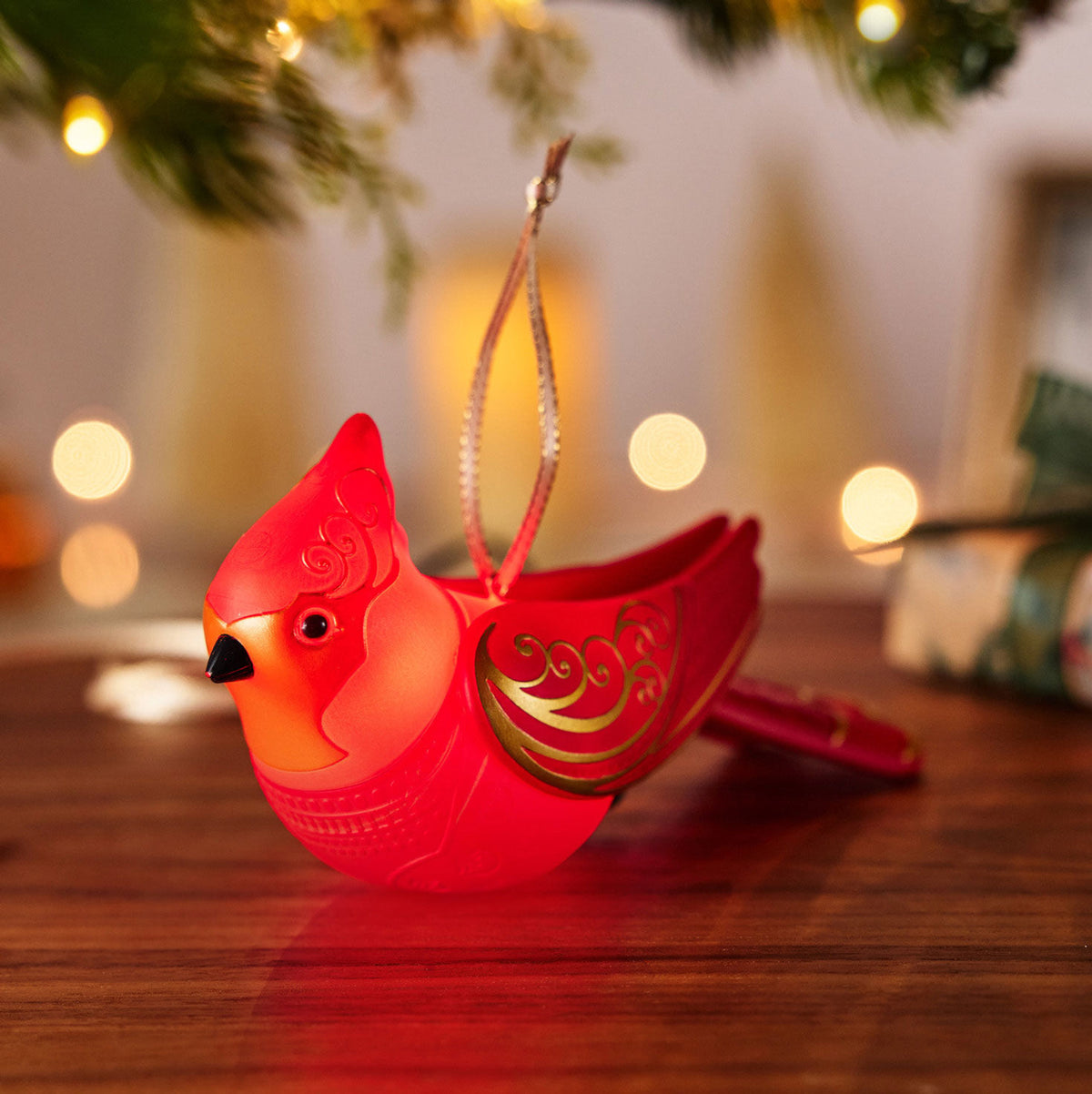 Christmas Cardinal Ornament With Light