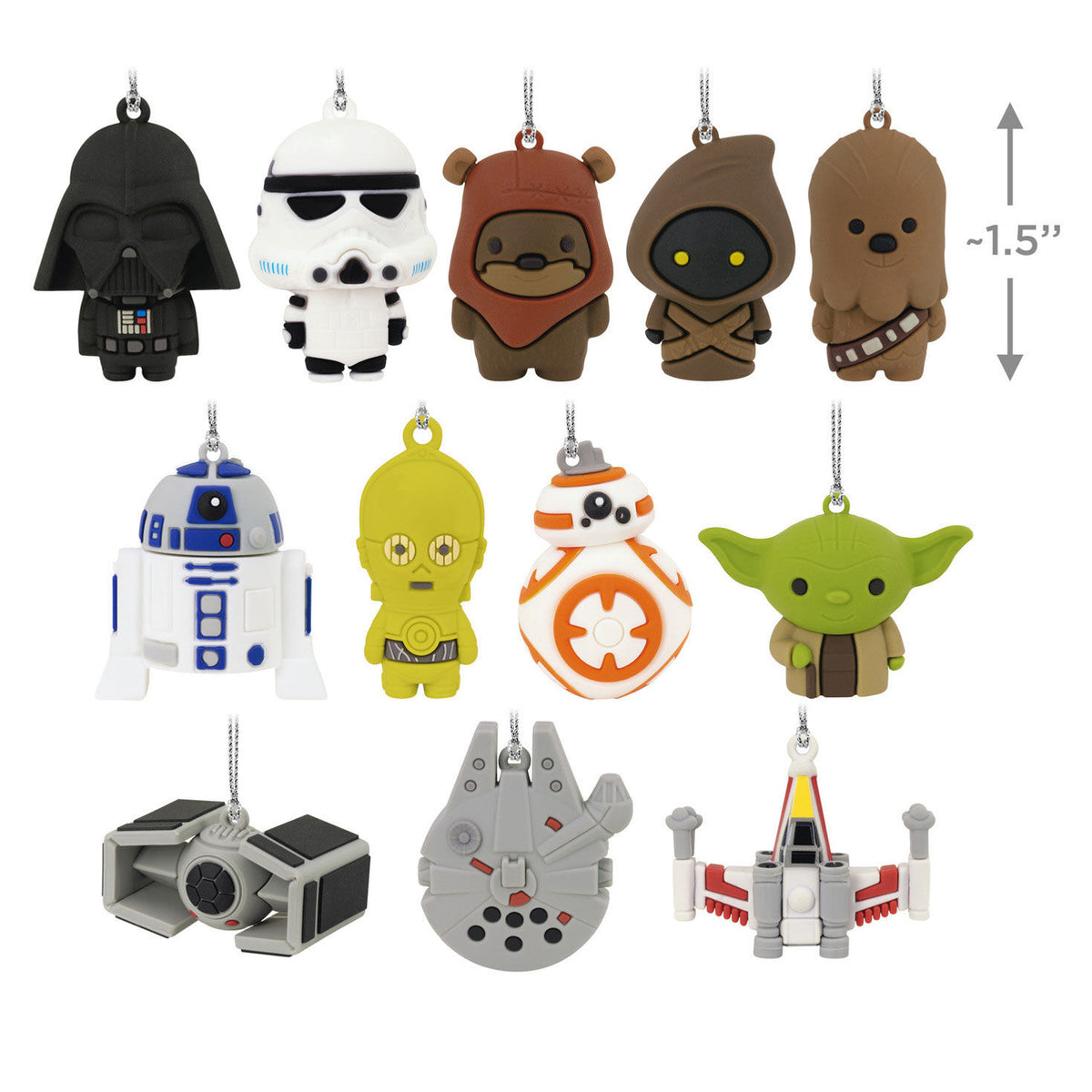 Star Wars™ Hallmark Countdown Calendar Paper Tree Set With 12 Mini Ornaments