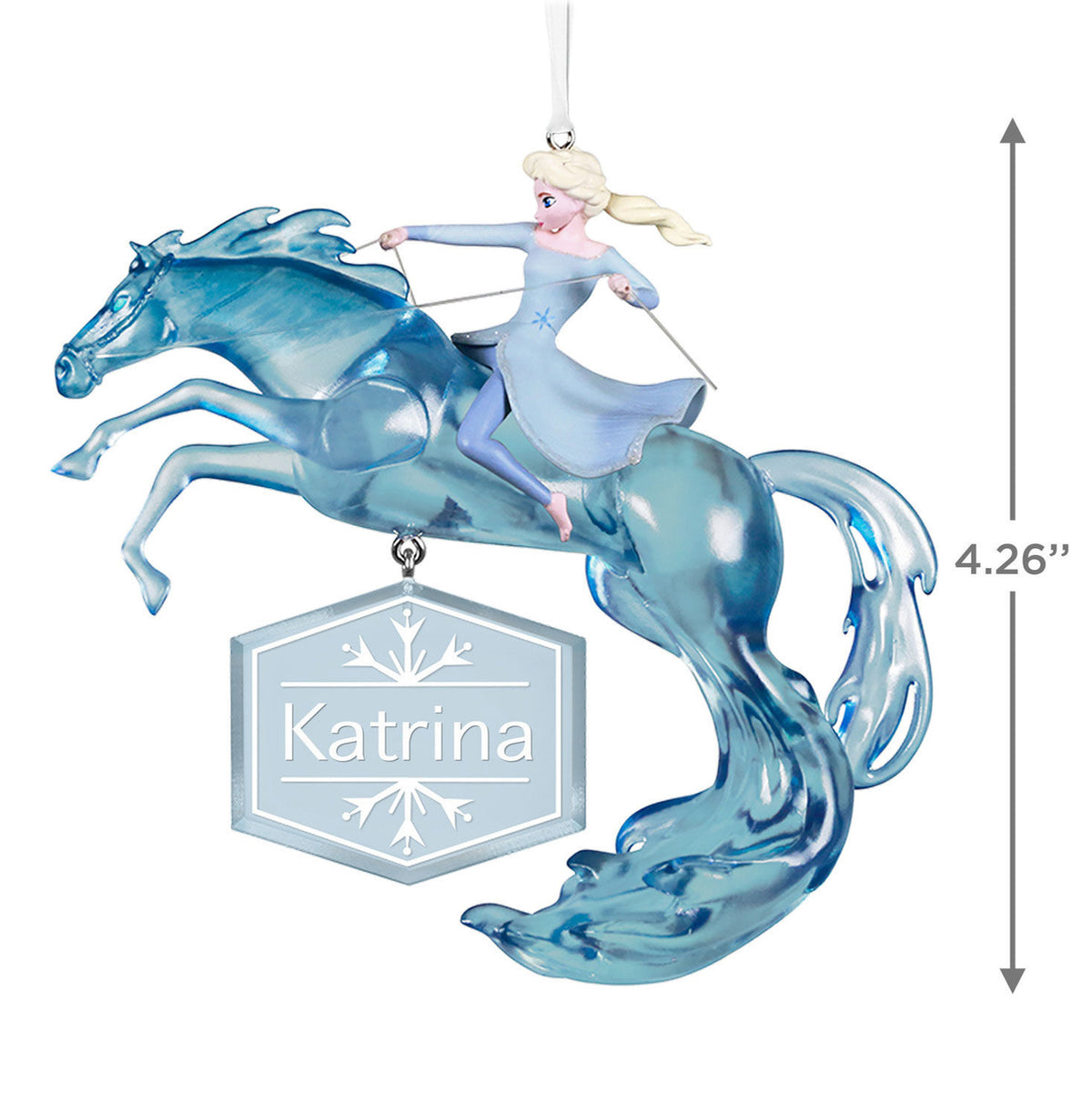 Disney Frozen 2 Elsa and Nokk Personalized Ornament, Custom Text