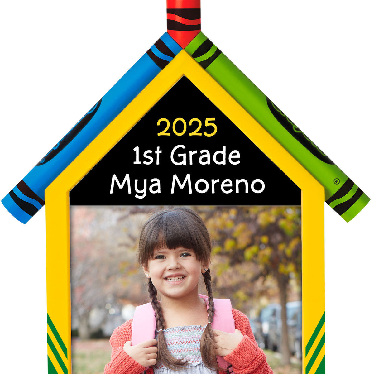 Crayola® Schoolhouse Personalized Ornament, Custom Photo and Text